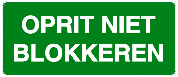 Niet parkeren Sticker "Oprit niet blokkeren" EW-NPRK-1260-54