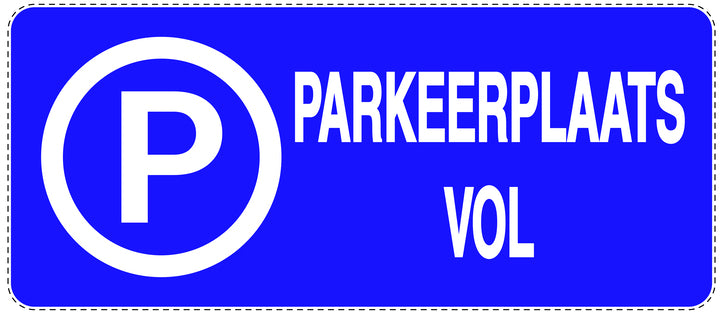 Niet parkeren Sticker "Parkeerplaats vol" EW-NPRK-1280-44