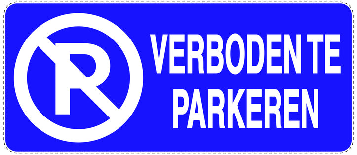 Niet parkeren Sticker "Verboden te parkeren" EW-NPRK-1290-44