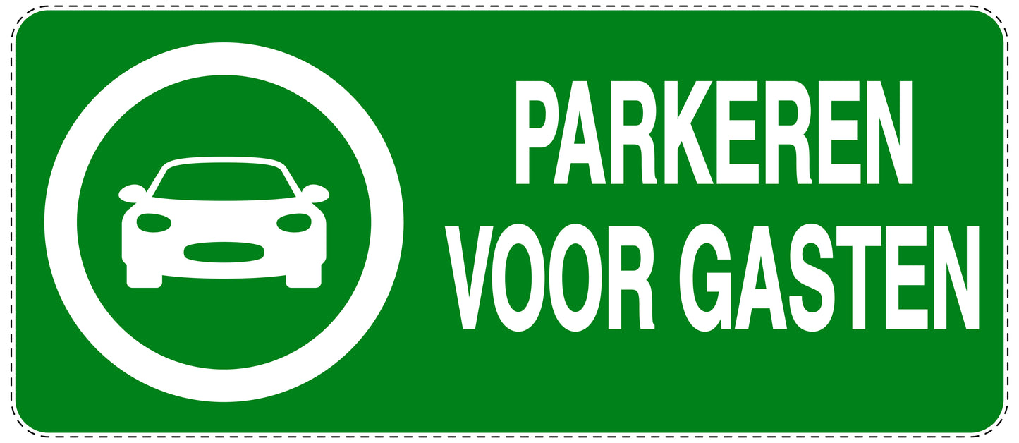 Niet parkeren Sticker "Parkeren voor gasten" EW-NPRK-1350-54