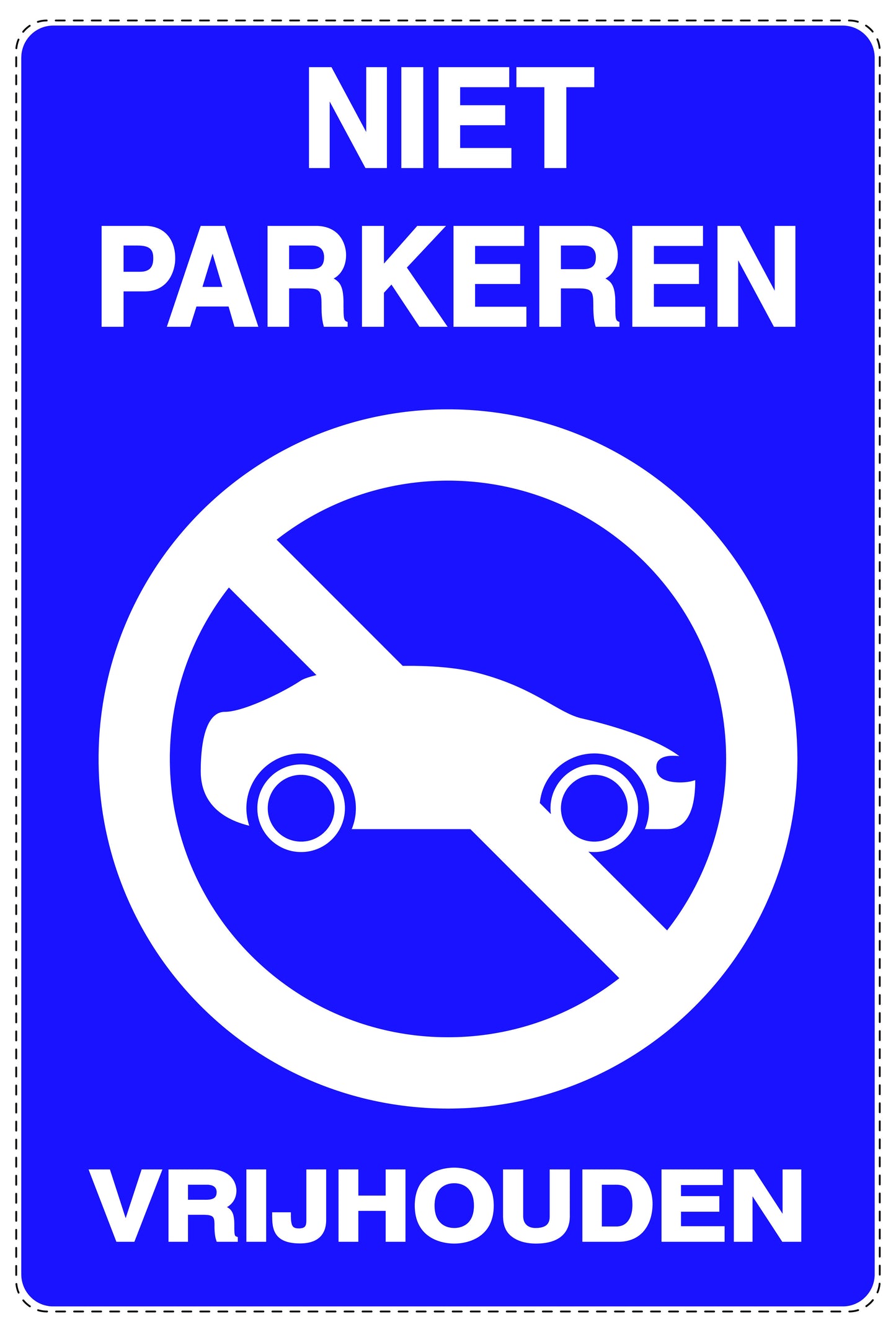 Niet parkeren Sticker "Niet parkeren vrijhouden" EW-NPRK-2200-44
