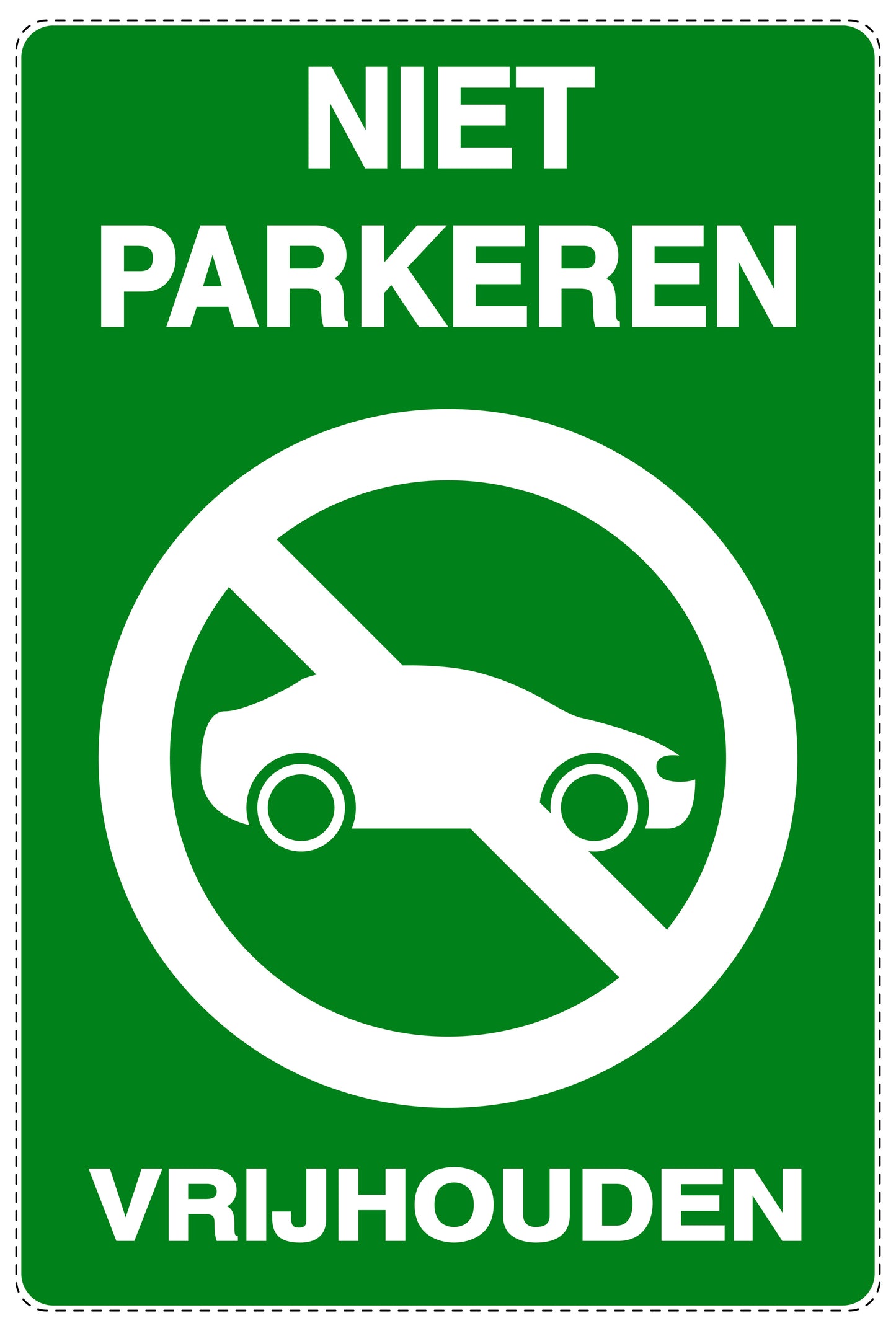 Niet parkeren Sticker "Niet parkeren vrijhouden" EW-NPRK-2200-54