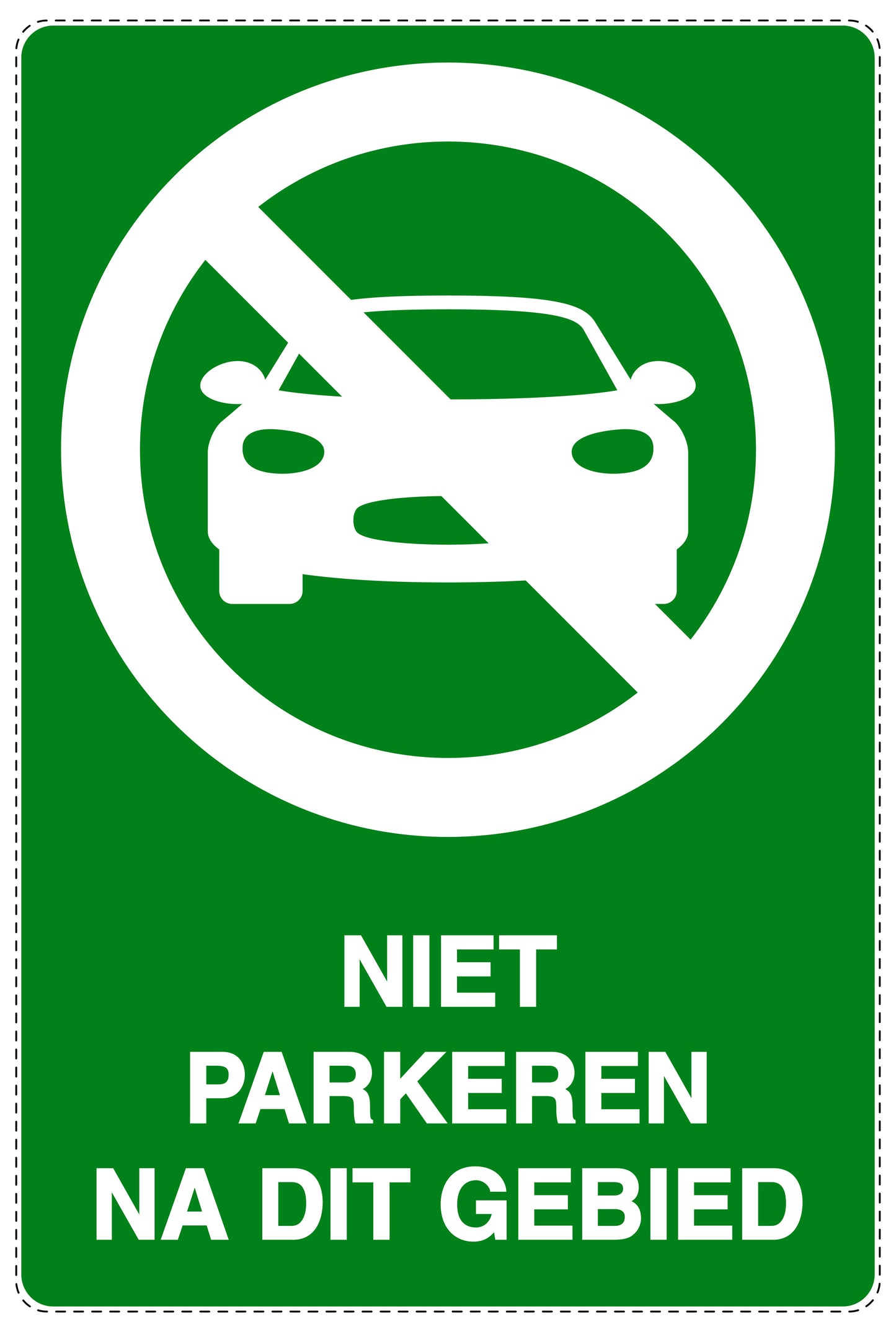 Niet parkeren Sticker "Niet parkeren na dit gebied" EW-NPRK-2220-54
