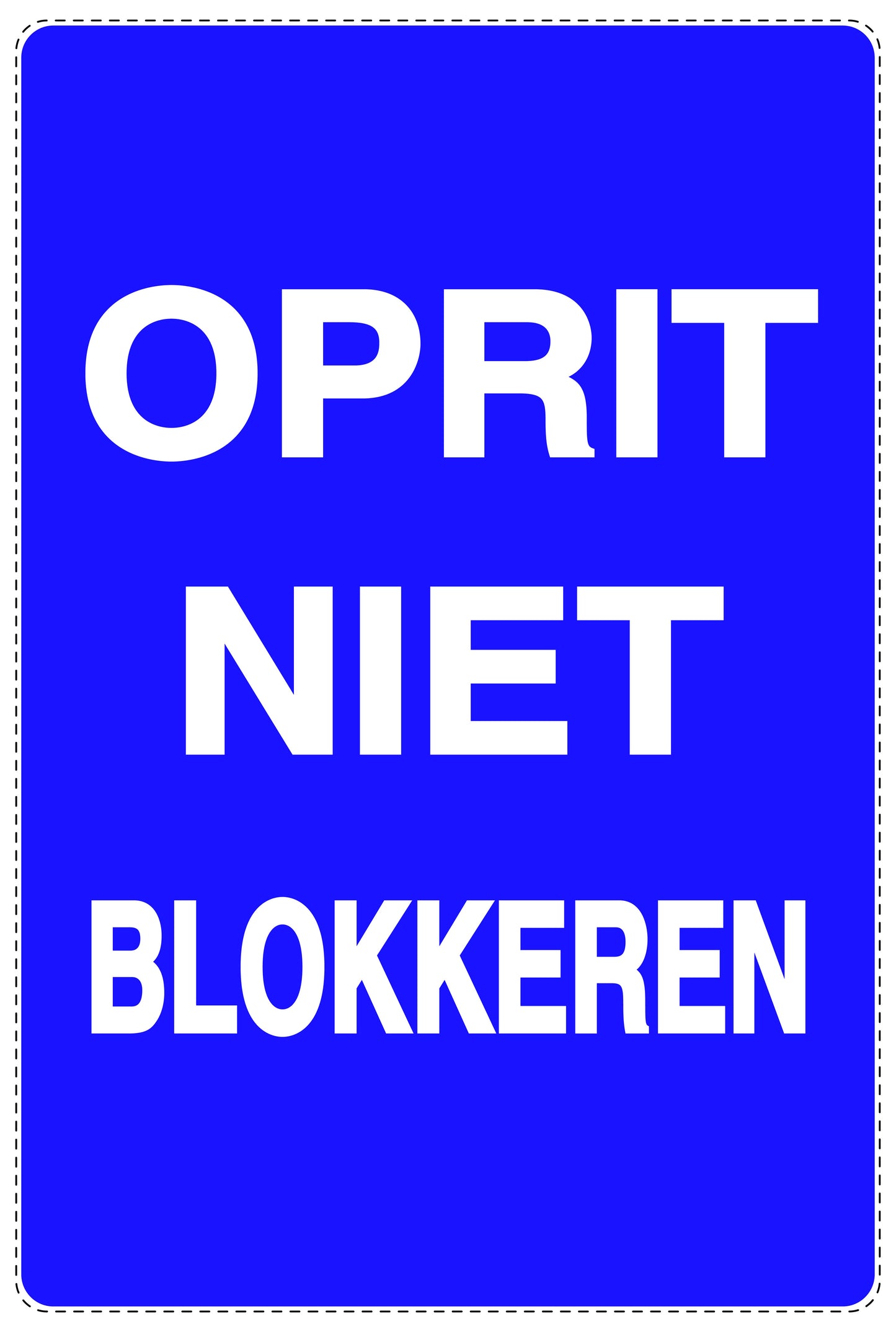 Niet parkeren Sticker "Oprit niet blokkeren" EW-NPRK-2260-44