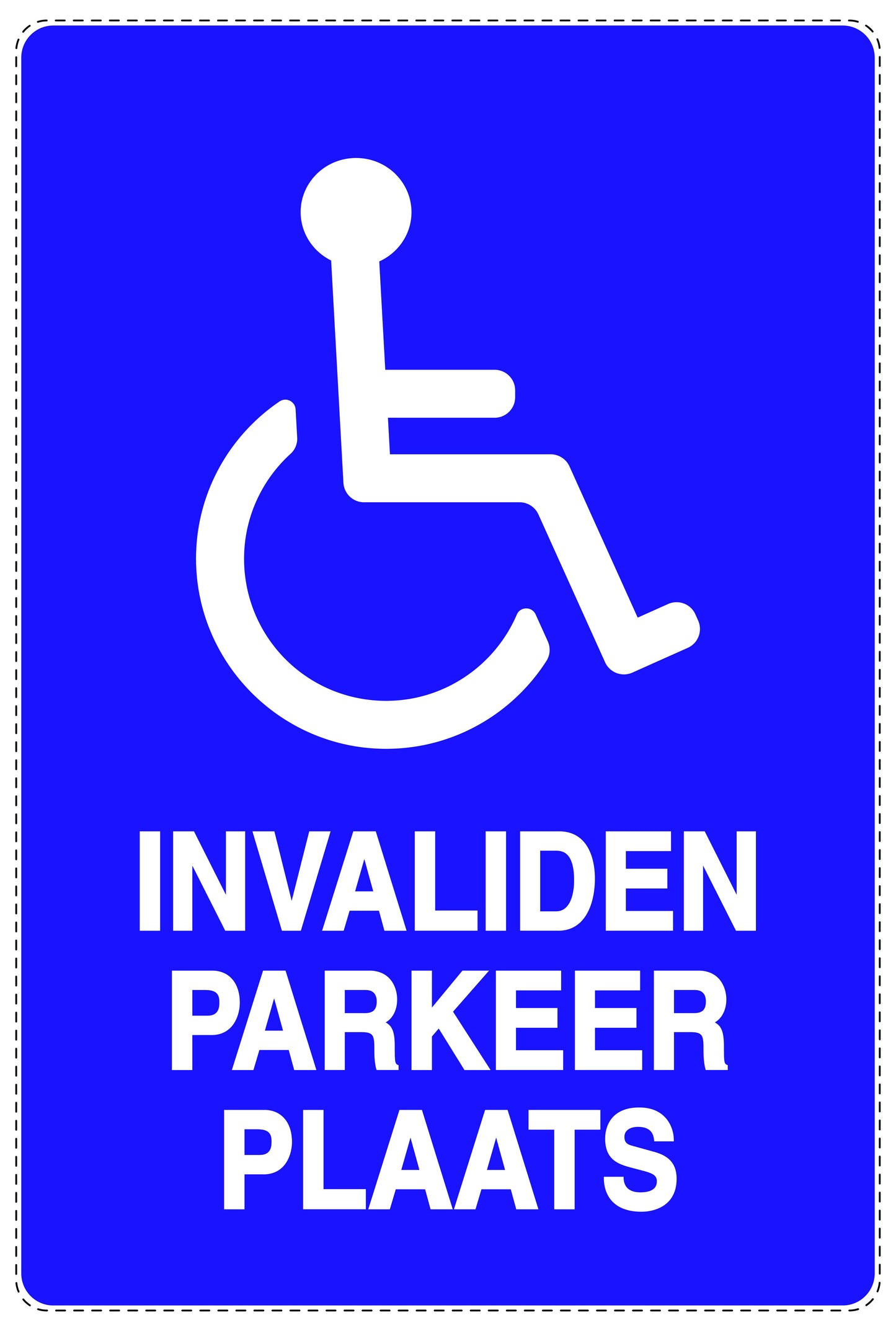 Niet parkeren Sticker "Invaliden parkeer plaats" EW-NPRK-2300-44