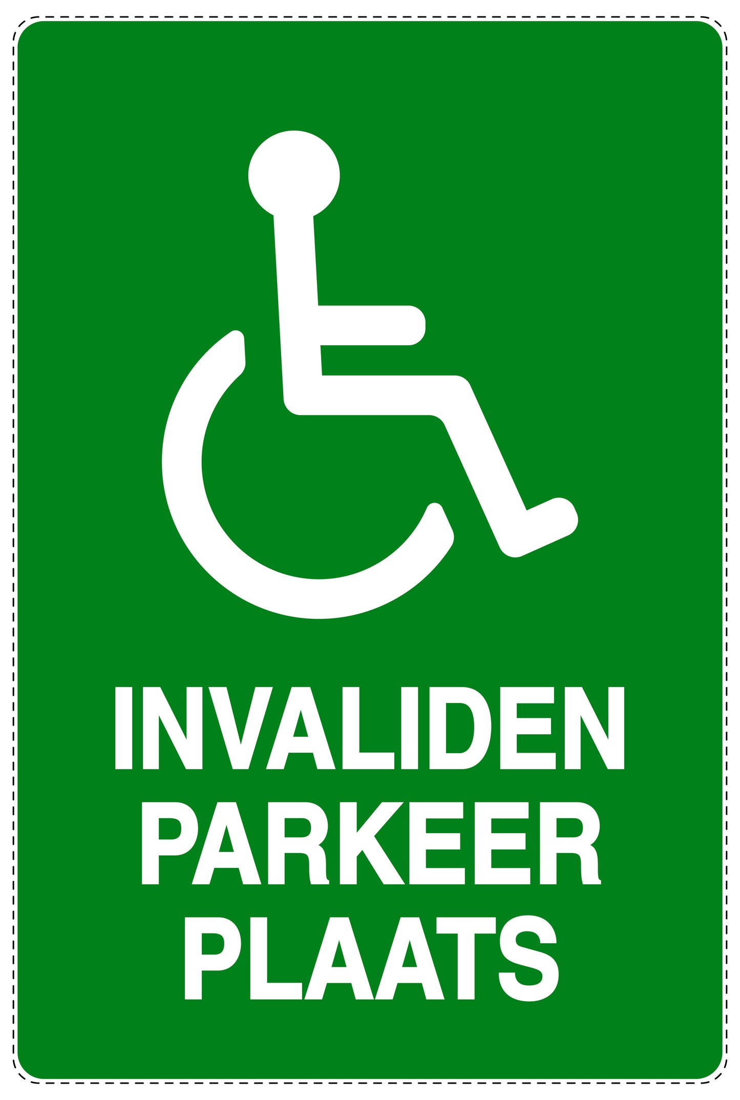 Niet parkeren Sticker "Invaliden parkeer plaats" EW-NPRK-2300-54