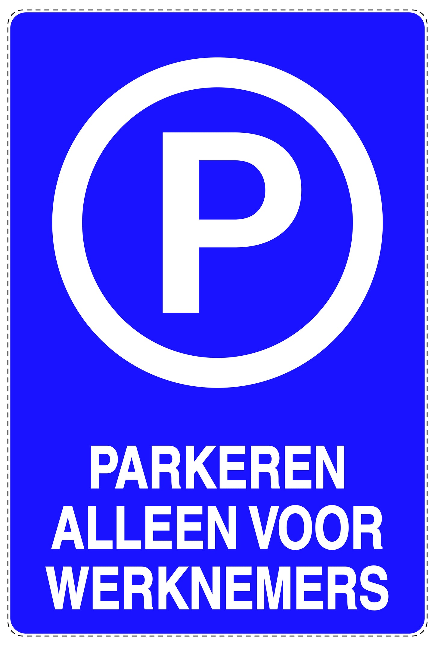 Niet parkeren Sticker "Parkeren alleen voor werknemers" EW-NPRK-2330-44