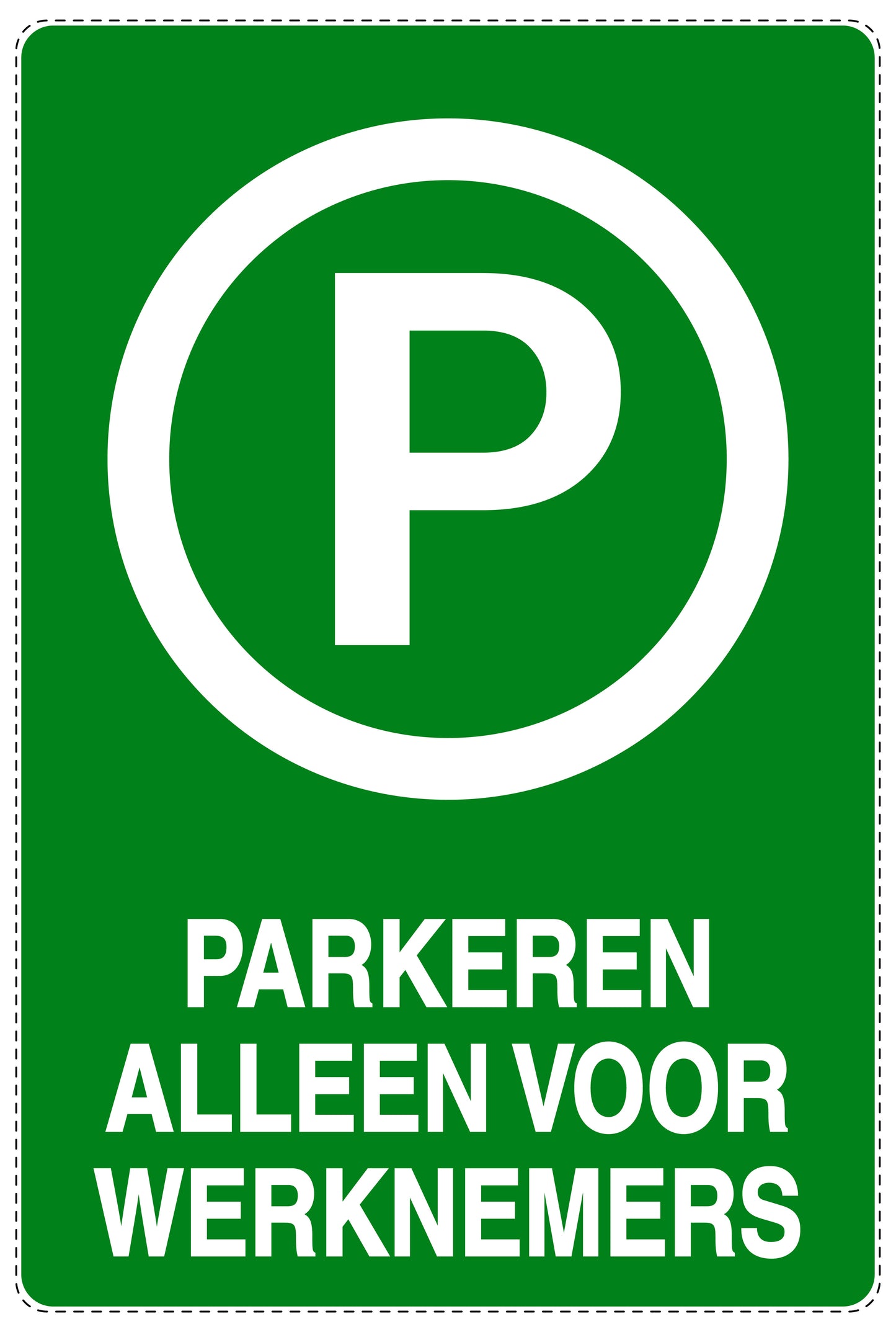 Niet parkeren Sticker "Parkeren alleen voor werknemers" EW-NPRK-2330-54