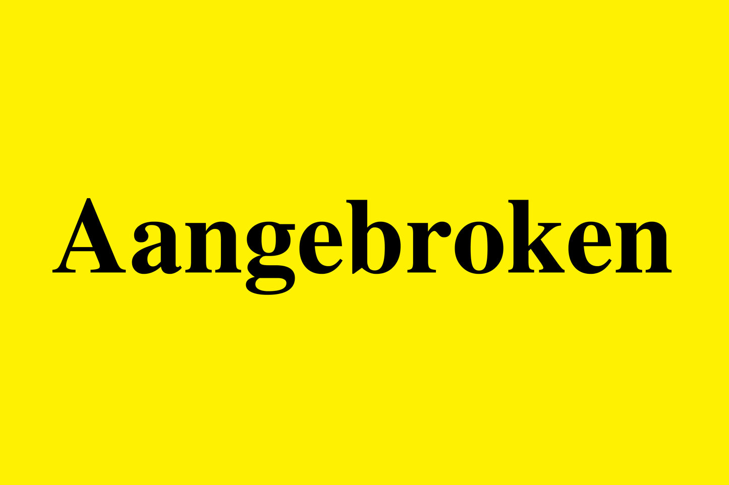 1000 stickers kantoororganisatie "Aangebroken" van kunststof EW-OFFICE3400-PE