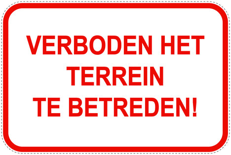 Parkeerverbodsborden (parkeren verboden) rood als sticker EW-PARKEN-11200-V-14