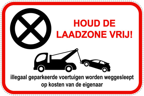 Parkeerverbodsborden (parkeren verboden) rood als sticker EW-PARKEN-13300-V-14