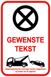 Parkeerverbodsborden (parkeren verboden) rood als sticker EW-PARKEN-20300-H-14