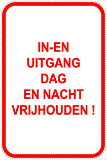 Parkeerverbodsborden (parkeren verboden) rood als sticker EW-PARKEN-20600-H-14