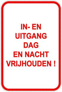 Parkeerverbodsborden (parkeren verboden) rood als sticker EW-PARKEN-20800-H-14