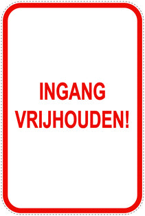 Parkeerverbodsborden (parkeren verboden) rood als sticker EW-PARKEN-20900-H-14