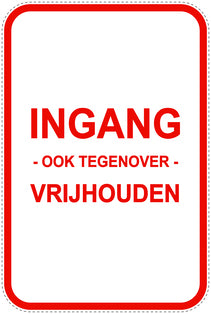 Parkeerverbodsborden (parkeren verboden) rood als sticker EW-PARKEN-21000-H-14