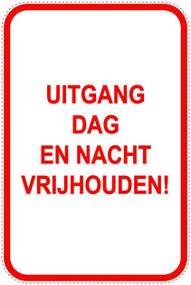 Parkeerverbodsborden (parkeren verboden) rood als sticker EW-PARKEN-21100-H-14