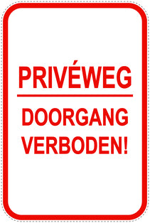 Parkeerverbodsborden (parkeren verboden) rood als sticker EW-PARKEN-22200-H-14