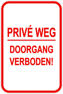 Parkeerverbodsborden (parkeren verboden) rood als sticker EW-PARKEN-22300-H-14