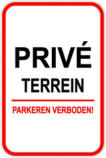 Parkeerverbodsborden (parkeren verboden) rood als sticker EW-PARKEN-22500-H-14