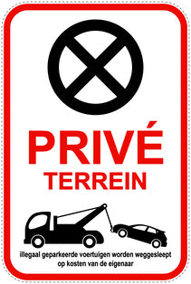 Parkeerverbodsborden (parkeren verboden) rood als sticker EW-PARKEN-22600-H-14