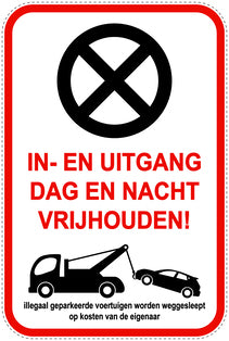 Parkeerverbodsborden (parkeren verboden) rood als sticker EW-PARKEN-22800-H-14