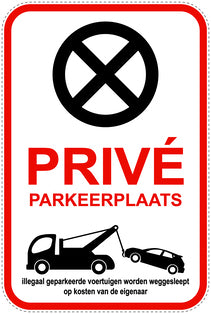 Parkeerverbodsborden (parkeren verboden) rood als sticker EW-PARKEN-22900-H-14