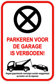 Parkeerverbodsborden (parkeren verboden) rood als sticker EW-PARKEN-23000-H-14