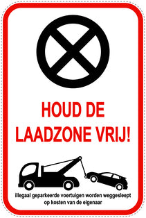 Parkeerverbodsborden (parkeren verboden) rood als sticker EW-PARKEN-23300-H-14