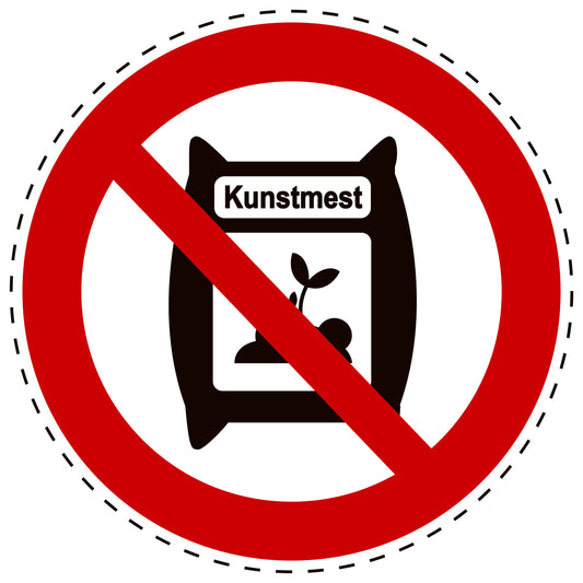 1 stuk Verbodssticker "Kunstmest Verboten" van PVC-kunststof, ES-SI23100