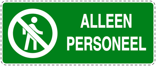 Geen toegangssticker "Alleen personeel" EW-SI5050-67