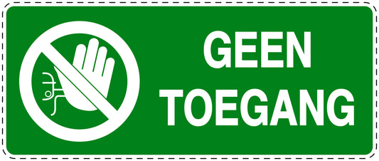 Geen toegangssticker "Geen toegang " EW-SI5070-67