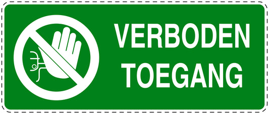 Geen toegangssticker "Verboden toegang " EW-SI5090-67