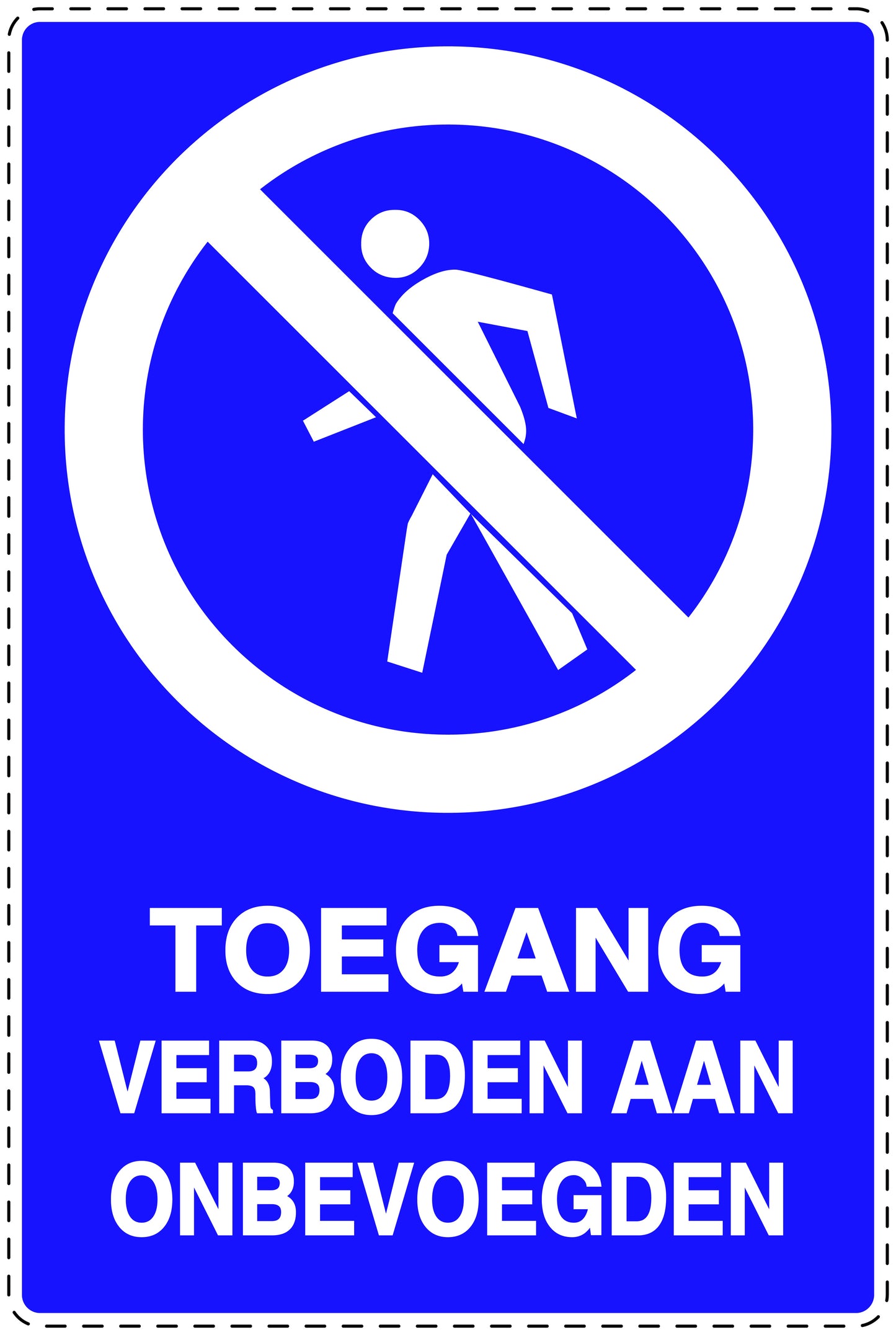 Geen toegangssticker "Toegang verboden aan onbevoegden" EW-SI6020-54