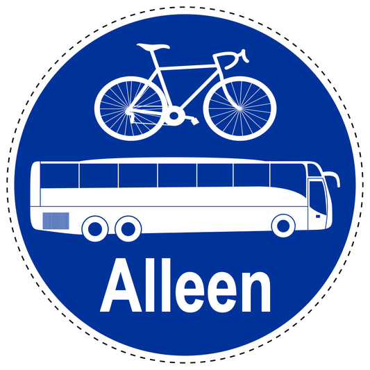 Gebodenstickers "Alleen 1" gemaakt van PVC-kunststof, ES-SIM1170