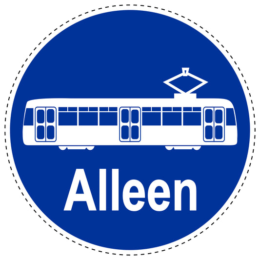 Gebodenstickers "Alleen 2" gemaakt van PVC-kunststof, ES-SIM1180