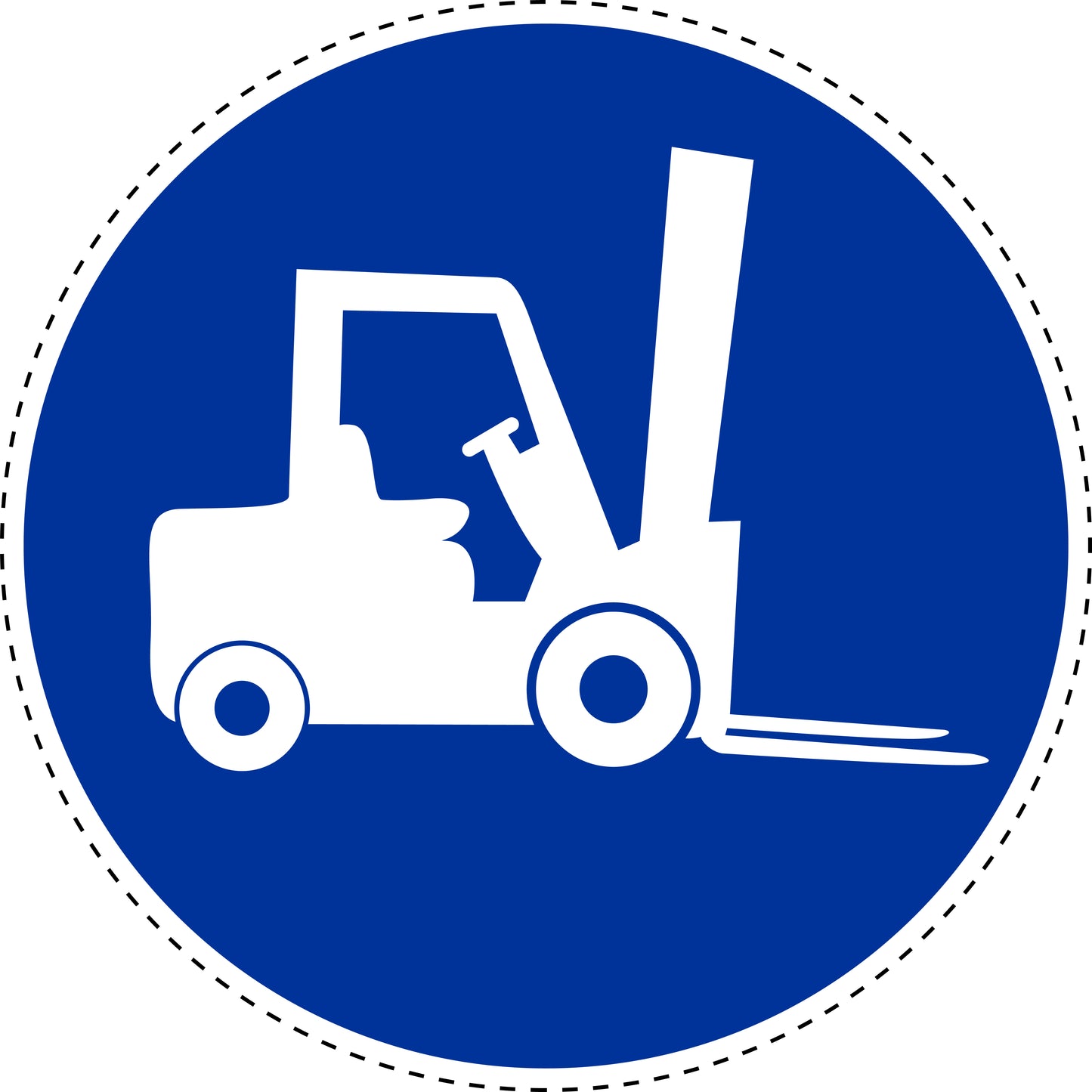 Verplichte sticker "Alleen voor heftrucks" gemaakt van PVC-kunststof, ES-SIM1200