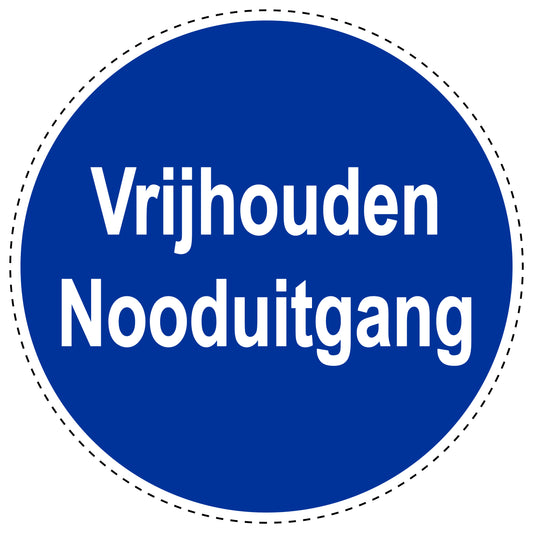 Gebodenstickers " vrijhounden nooduitgang " van PVC-kunststof, ES-SIM1800