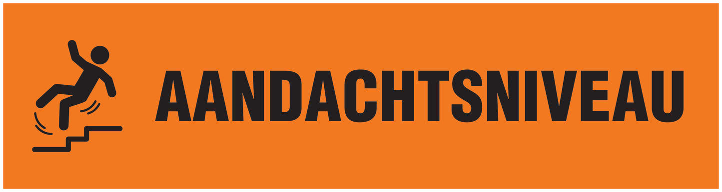 “Aandachtsniveau” Sticker 20-80 cm van PVC-kunststof, EW-STUFE-16000-45x12-8-88