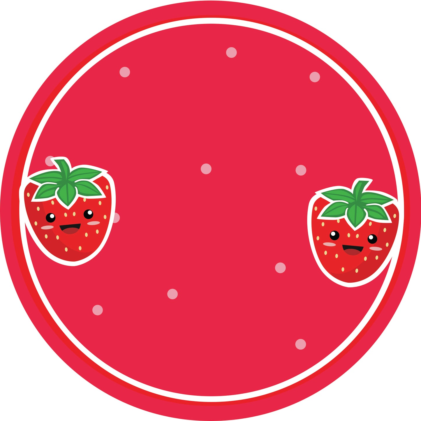 Jamstickers, conserveringslabels, huishoudlabels, ronde vorm labels met matte afwerking EWMAR17000-Aardbei