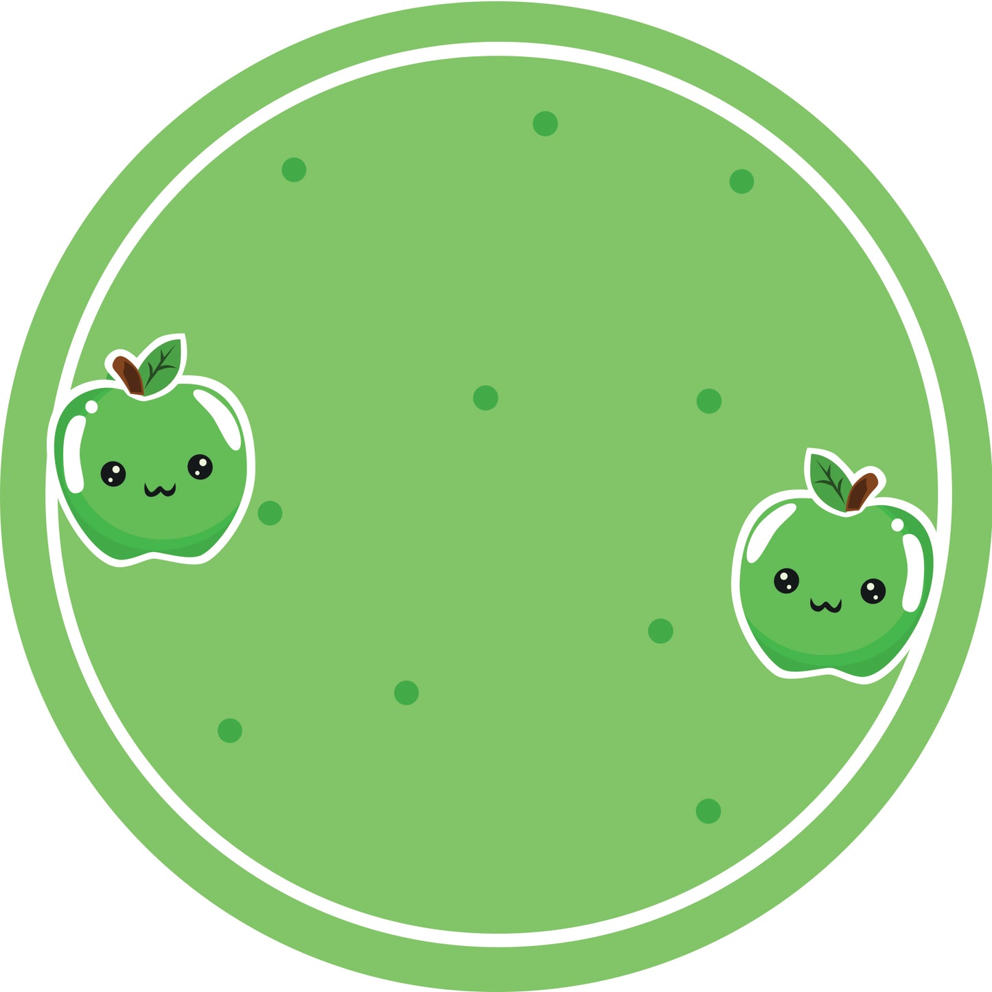 Jamstickers, conserveringslabels, huishoudlabels, ronde vorm labels met matte afwerking LHMAR17050-Groene appel