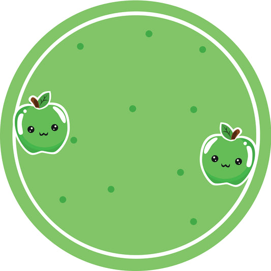 Jamstickers, conserveringslabels, huishoudlabels, ronde vorm labels met matte afwerking LHMAR17050-Groene appel