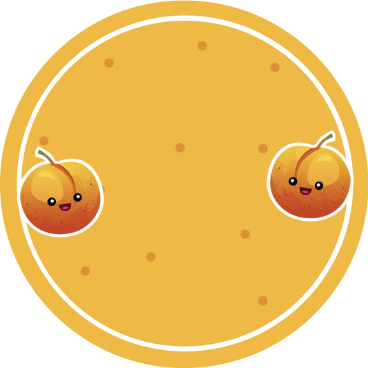 Jamstickers, conserveringslabels, huishoudlabels, ronde vorm labels met matte afwerking LHMAR17170-Nectarine