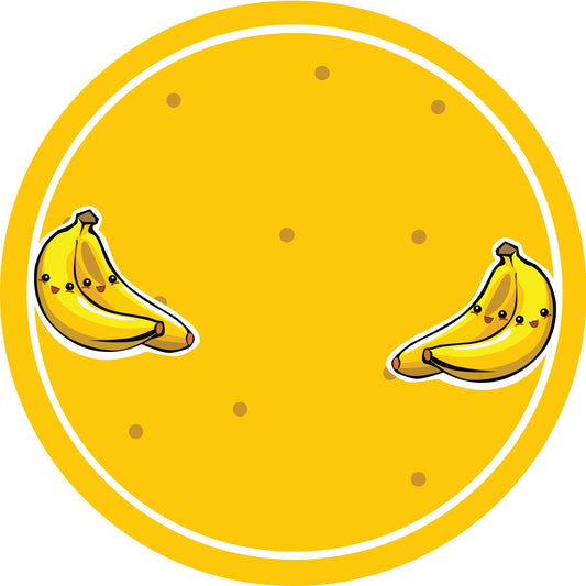 Jamstickers, conserveringslabels, huishoudlabels, ronde vorm labels met matte afwerking LHMAR17210-Banaan