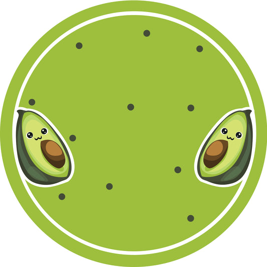 Jamstickers, conserveringslabels, huishoudlabels, ronde vorm labels met matte afwerking LHMAR17240-Avocado