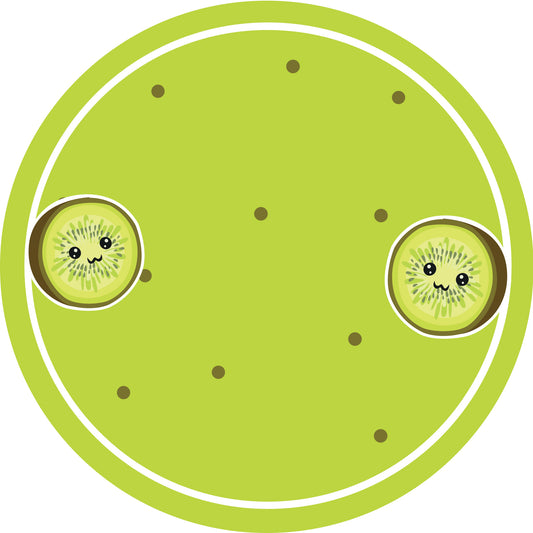 Jamstickers, conserveringslabels, huishoudlabels, ronde vorm labels met matte afwerking LHMAR17300-Kiwi