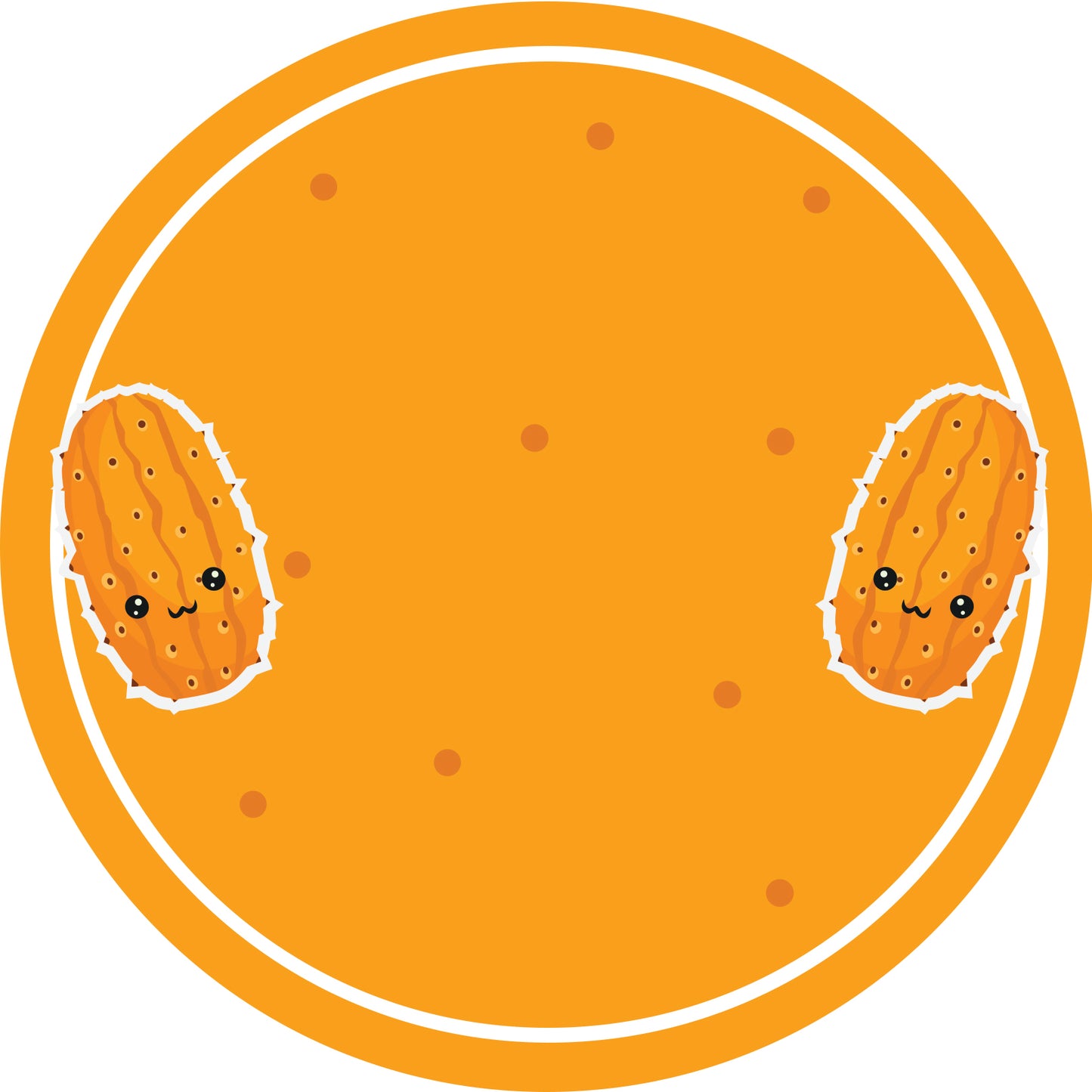 Jamstickers, conserveringslabels, huishoudlabels, ronde labels met matte afwerking LHMAR17580-Horned Melon