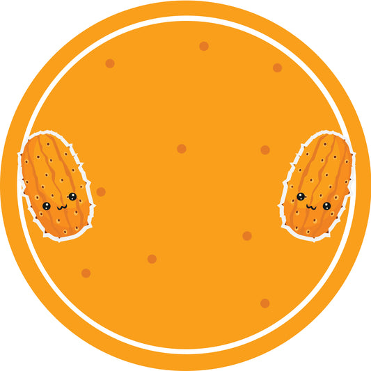 Jamstickers, conserveringslabels, huishoudlabels, ronde labels met matte afwerking LHMAR17580-Horned Melon