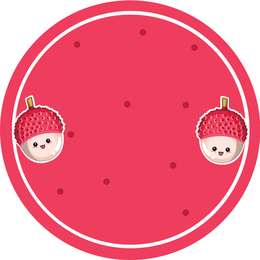 Jamstickers, conserveringslabels, huishoudlabels, ronde labels met matte afwerking LHMAR17620-Lychee