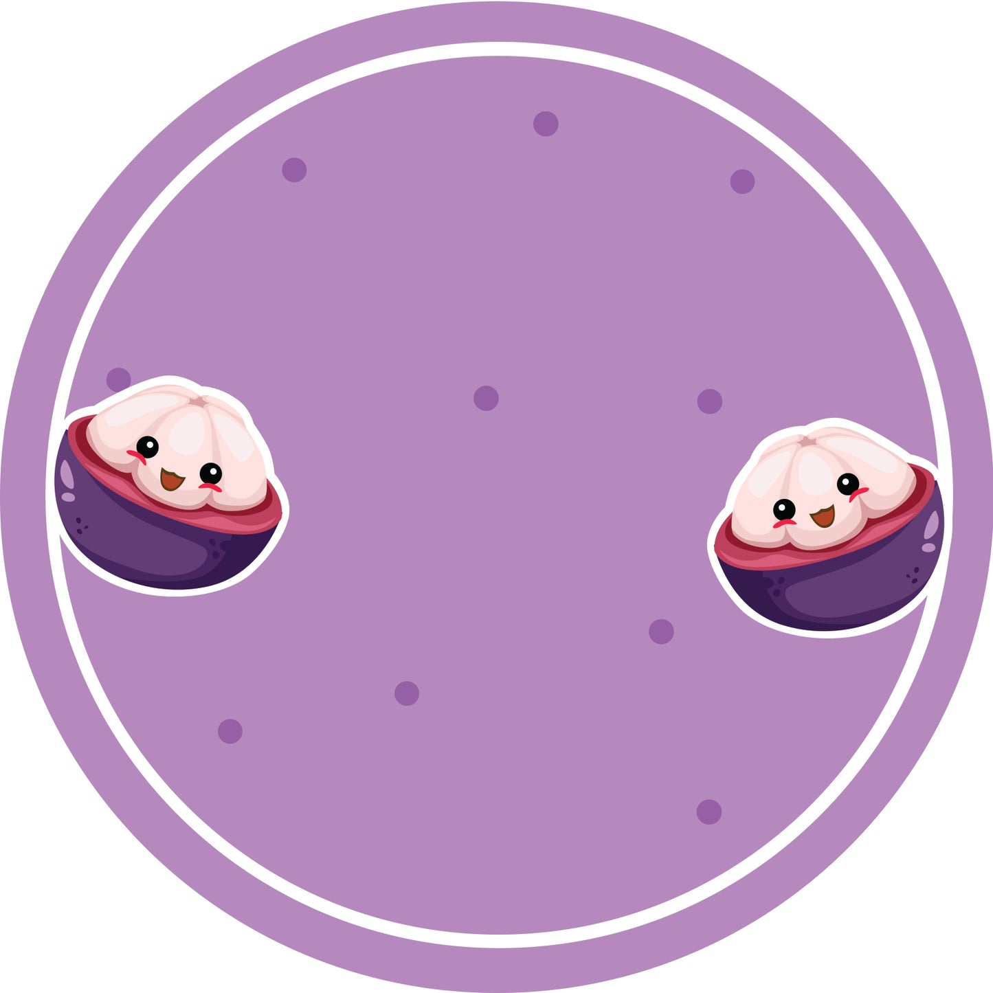 Jamstickers, conserveringslabels, huishoudlabels, ronde labels met matte afwerking LHMAR17630-Mangosteen